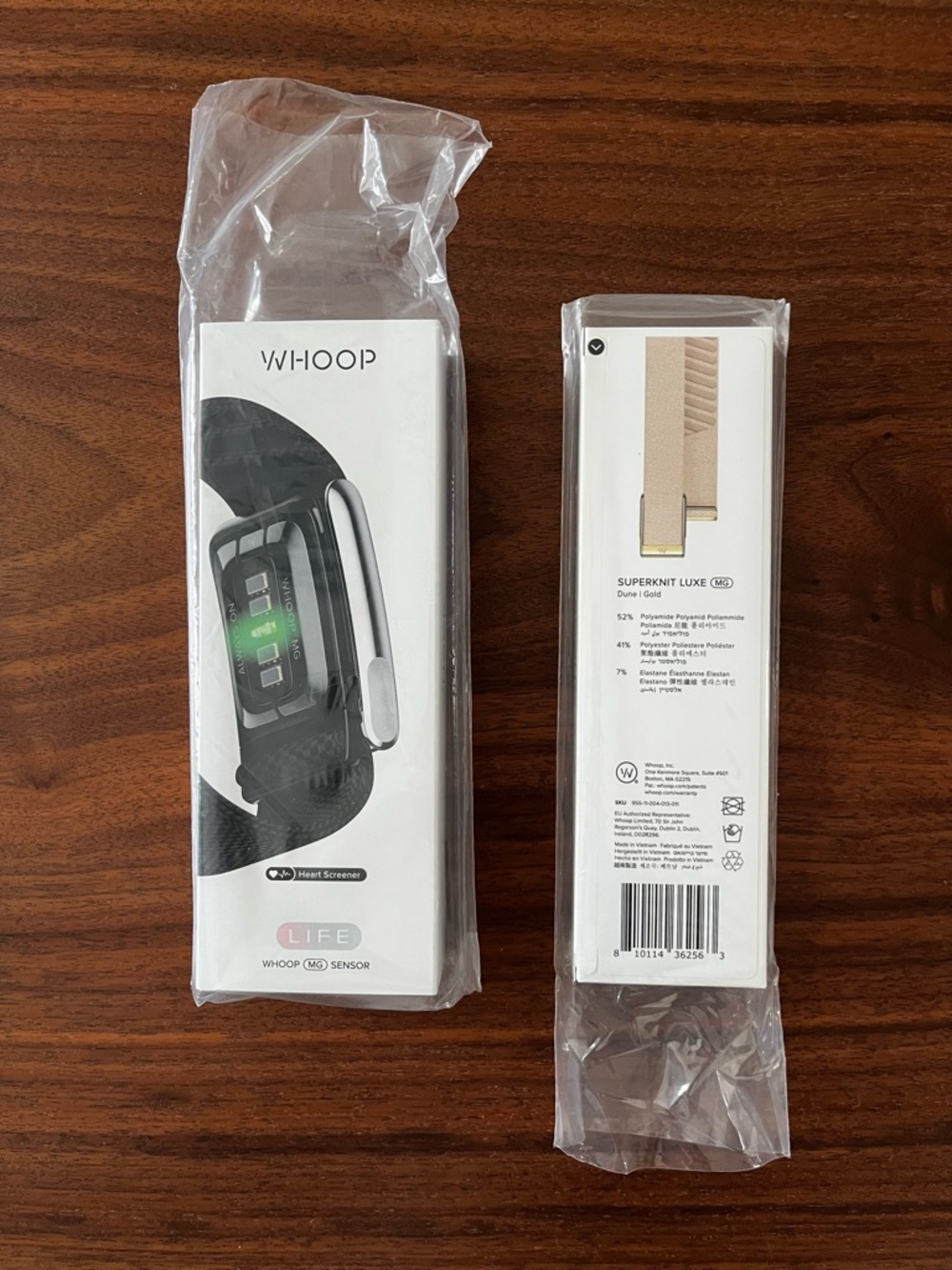 WHOOP Life Fitness Tracker with 2 Luxe Bands - Black / Gold + 1 Yr Subscription